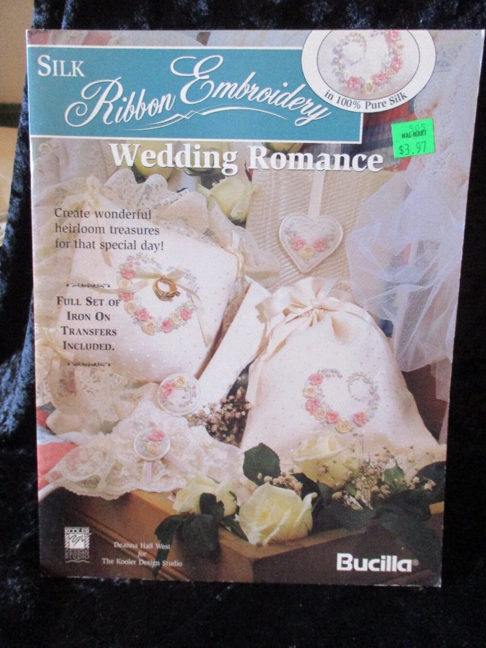 1995 Bucilla Silk Ribbon Embroidery Wedding Romance Tutorial Book Dana Hall West